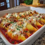 Cheesy Beef Stuffed Pasta Shells