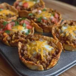 Ultimate Cheesy Beef Taco Cups