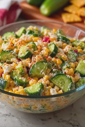 Sweet Corn and Crunchy Cucumber Salad