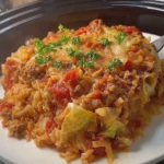 Slow Cooker Cabbage Roll Casserole