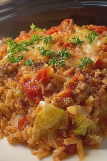Slow Cooker Cabbage Roll Casserole