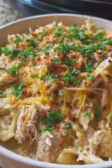 Million Dollar Crockpot Chicken Casserole