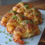 Crispy Cheesy Shrimp Croissant Rolls