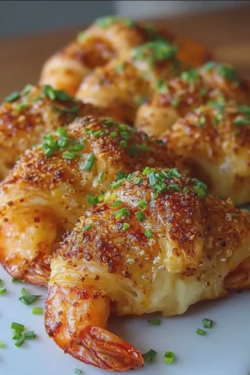 Crispy Cheesy Shrimp Croissant Rolls