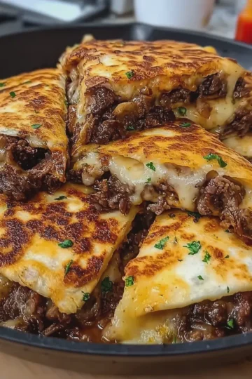 Melted Beef Quesadillas