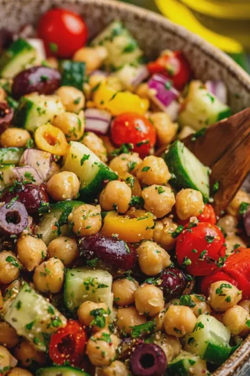 Mediterranean Chickpea and Black Bean Salad