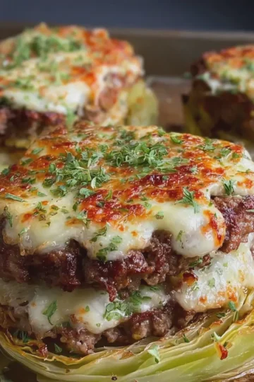 Cheesy Beef and Cabbage Steaks