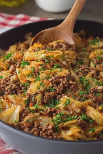Savory Ground Beef and Cabbage Skillet