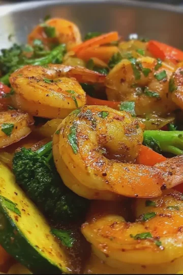 Mustard Shrimp and Vegetables