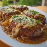 French Onion Salisbury Steaks with Melted Cheese