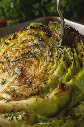 Whole Roasted Green Cabbage