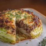 Oven Baked Cabbage and Ground Beef Roast