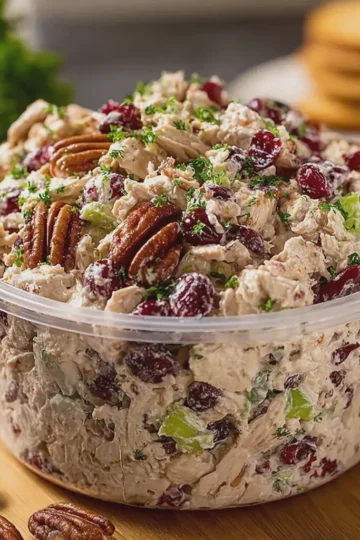 Creamy Cranberry Pecan Chicken Salad