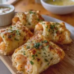 Creamy Garlic Parmesan Shrimp Roll Ups