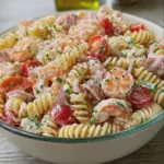 Creamy Shrimp and Seafood Rotini Pasta Salad