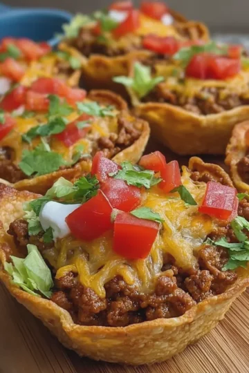 Cheesy Beef Taco Cups