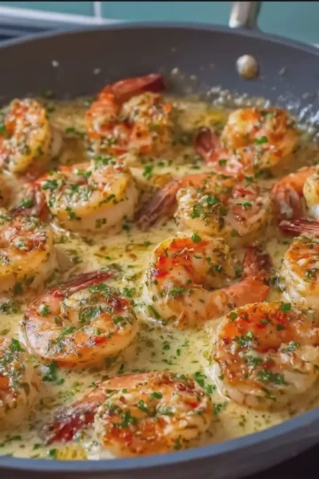 Creamy Garlic Butter Baked Shrimp
