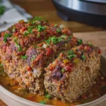 Slow Cooker Stuffed Beef Meatloaf