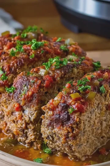 Slow Cooker Stuffed Beef Meatloaf