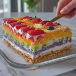 Rainbow Fruit Cheesecake Lasagna